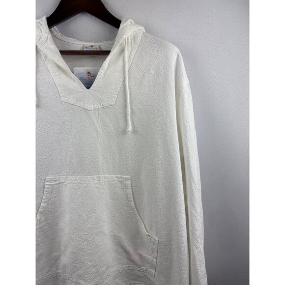 Women’s Sea Breeze XL Cotton Long Sleeve Hoodie with Front Pocket & Adjustable W - Picture 2 of 4
